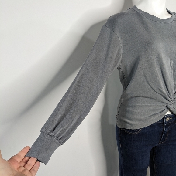 Sundry grey knotted long sleeve sweatshirt S - Picture 5 of 10